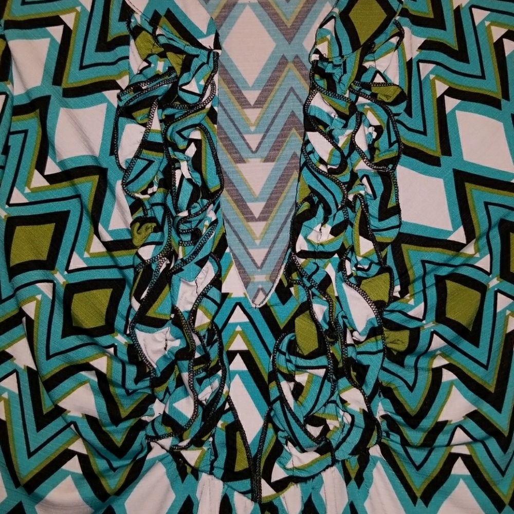 Chevron Pattern Dress Top - Picture 2 of 4